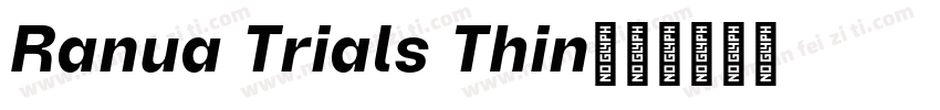 Ranua Trials Thin字体转换